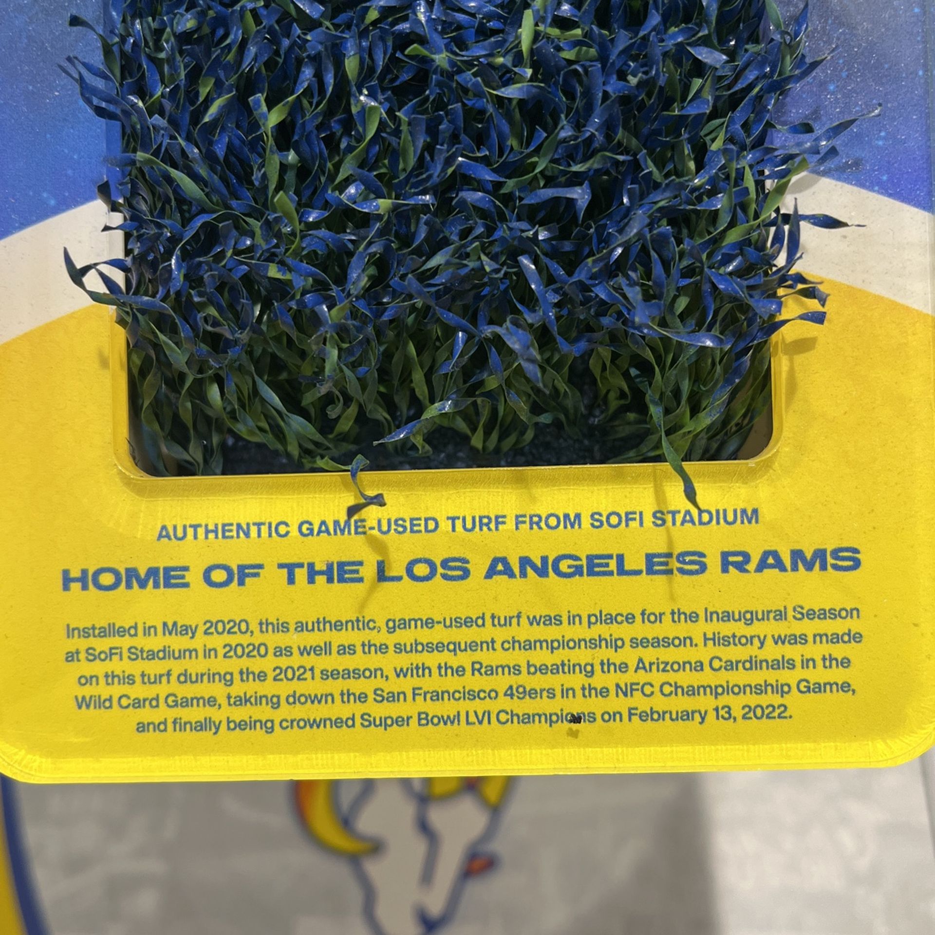 Los Angeles Rams 2022 Season Ticket Holder Gift Box. Super Bowl Hat & Sofi Turf