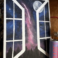 Hand Painted Galaxy Outside Your Window