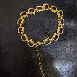 Gold Tone Hello Kitty Bracelet 