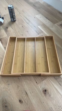 Kitchen drawer organizer bamboo