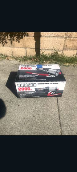2000 lb BADLAND Utility Trailer Winch