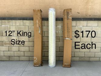 NEW 12" King Size Hybrid Mattress w/Individual Pocket Springs *$170 Ea, NEW DAMAGE BOX*