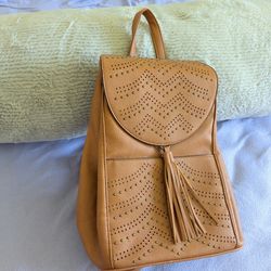 Leather backpack