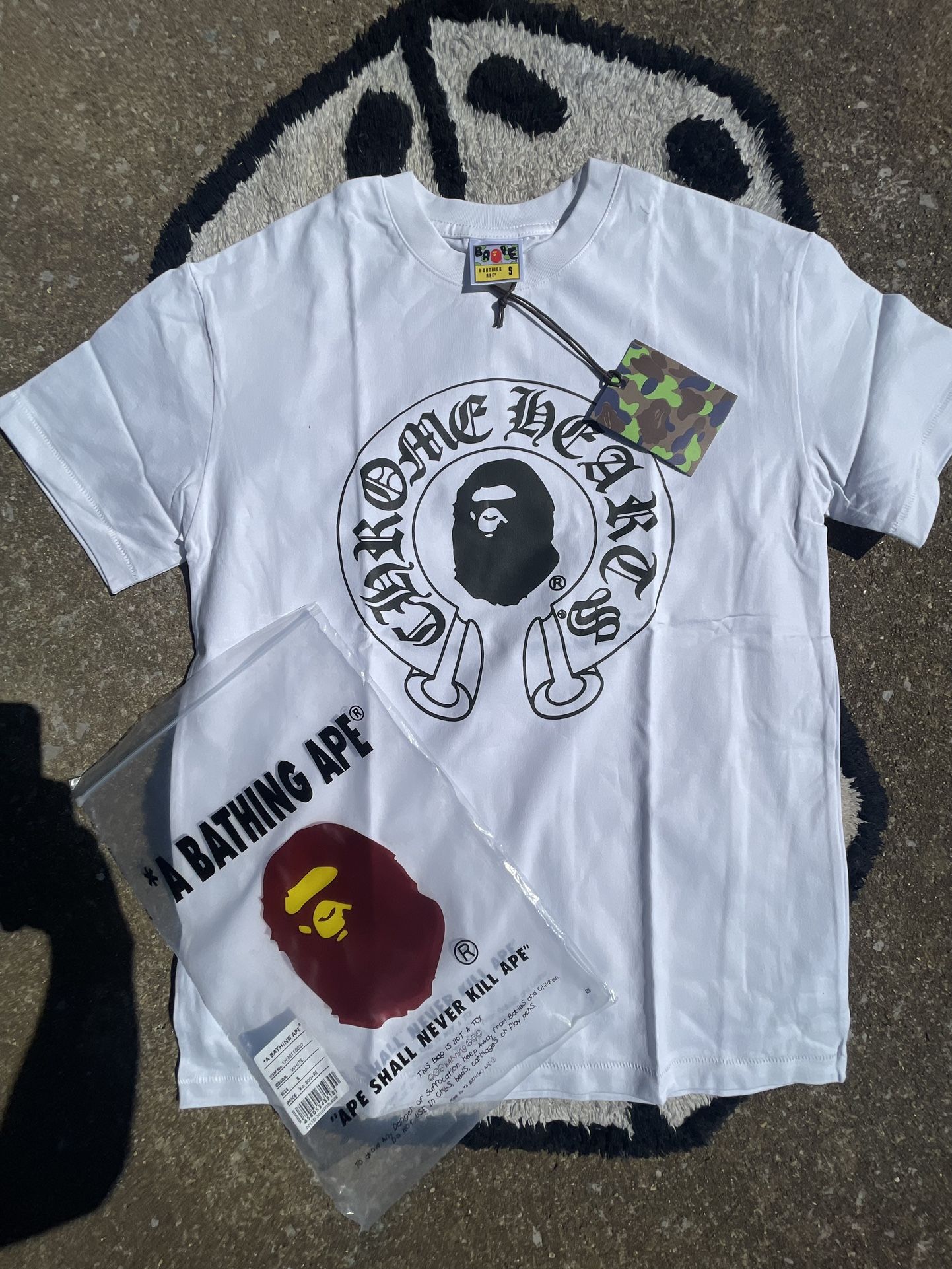 BAPE x Chrome Hearts White Tee