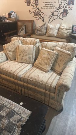Love seat, and 2 chair