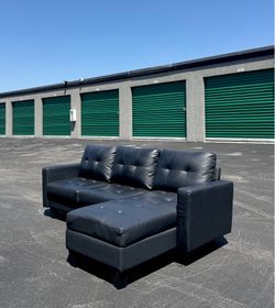 Small Black Leather Couch