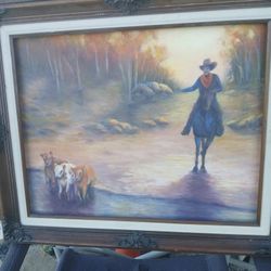 Old West Real Oil Painting