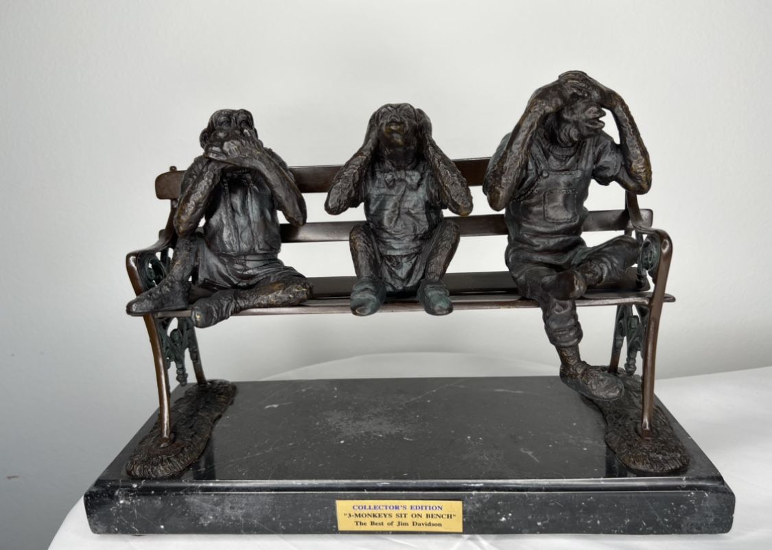 Bronze Monkeys bench Bronze Sculpture