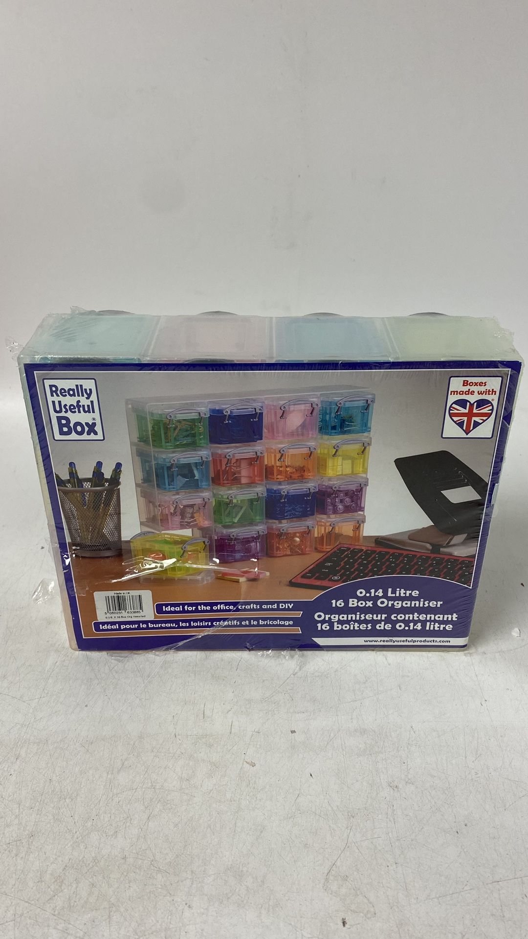 Really Useful Boxes 16 Plastic Storage Containers with Lids Multicolor Crafts