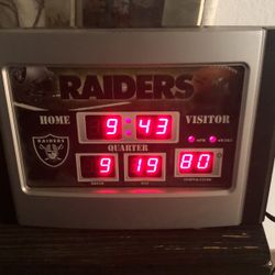 Raiders Score Clock Collection Item