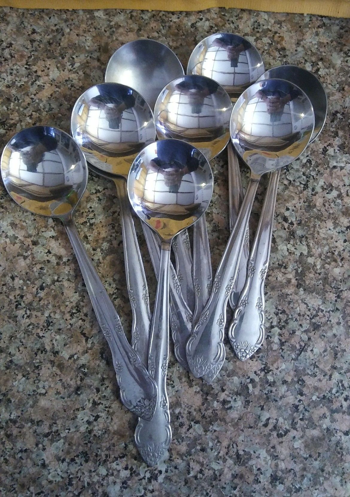 9 Mitsufune stainless steel soup spoons