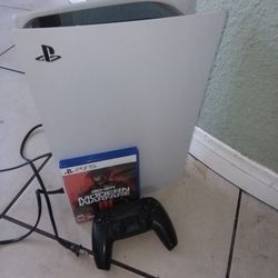 PlayStation 5 W/Controler & Red Dead Redemption Ps4 (Not Call Of Duty)