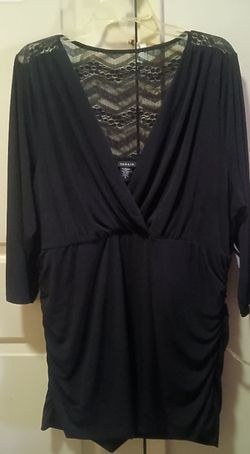 Plus size front wrap blouse