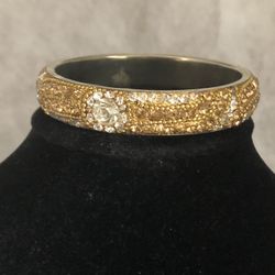 Brilliant Rhinestone Covered Bangle Bracelet 