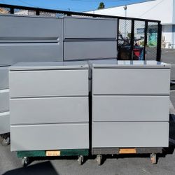 HERMAN MILLER 3 DRAWER LATERAL CABINETS 