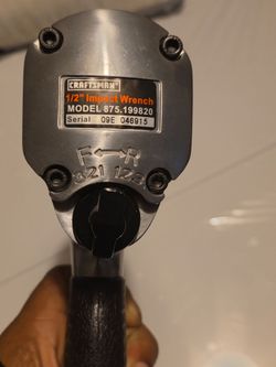 Craftsman 1/2" Air Impact Wrench Model (contact info removed)20