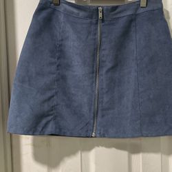 Blue Suede Skirt