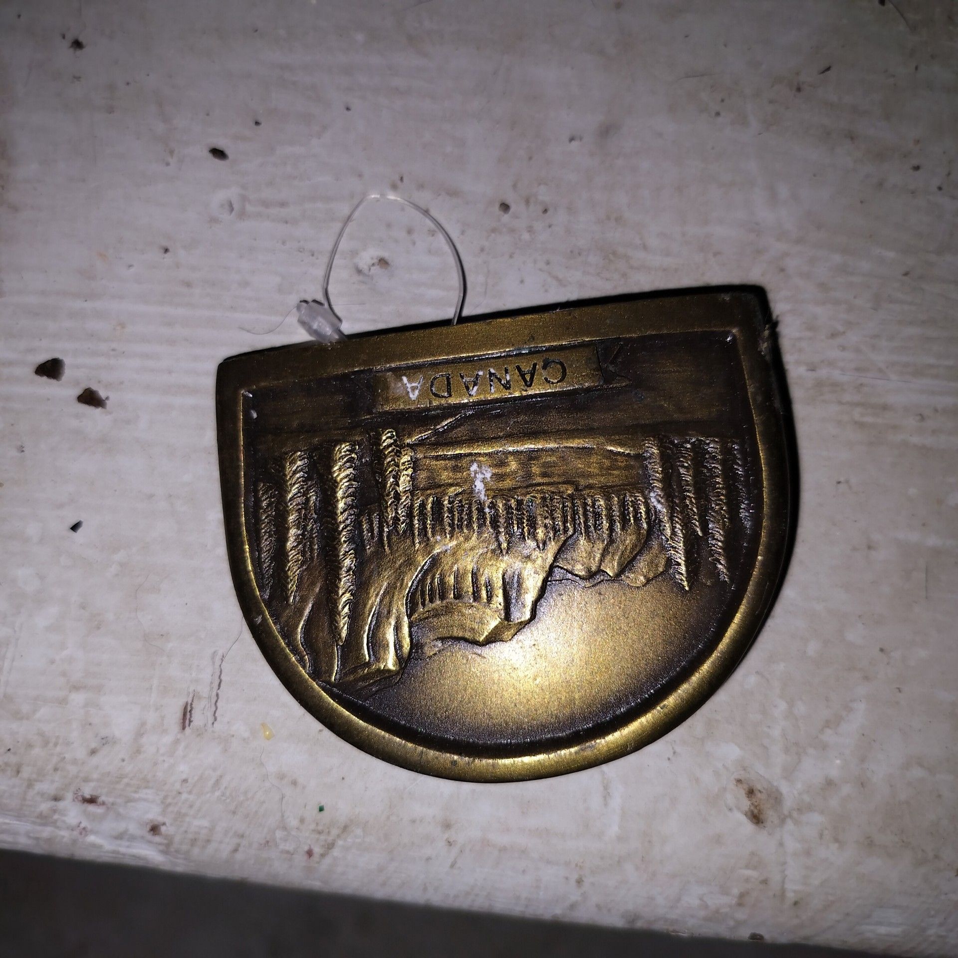 Canada belt buckle metal 1976
