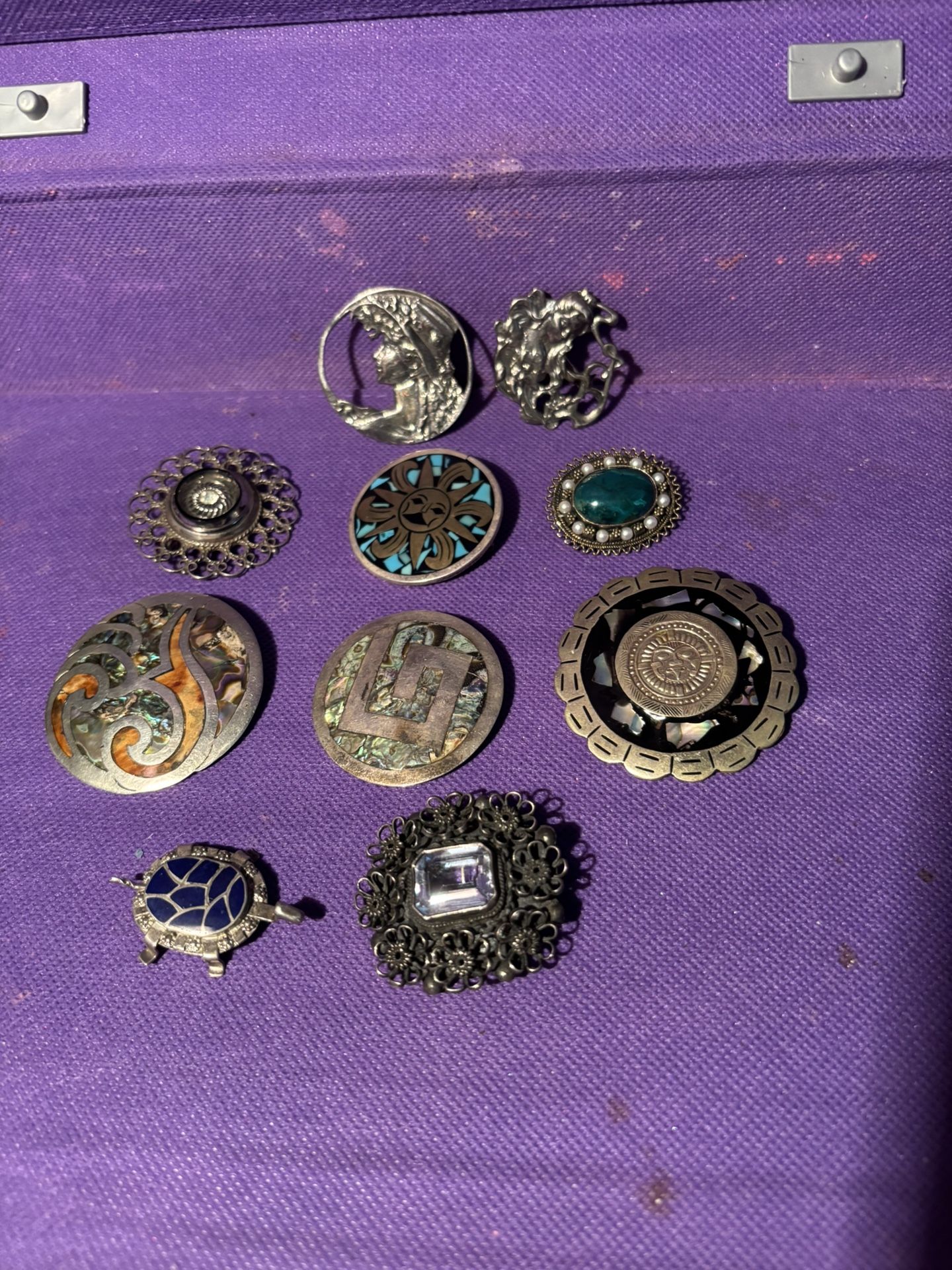Pins & Brooches Combo 925 Sterling Silver $49Each Piece. Or Buy All For $390