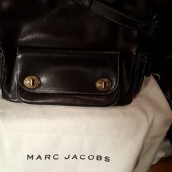 Marc Jacobs Genuine Made In Italy 100% Leather Hobo Shoulder Purse Bag