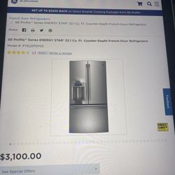 GE French Door Refrigerator 