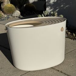 Top Entry Cat Litter Pan Box Large Ivory/Tan Iris USA (Silver Lake)