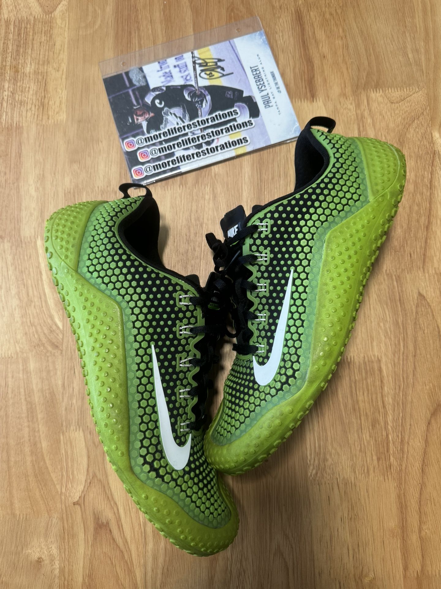 Nike Free Trainer 1.0 Shoes Electric Green Black Mens Size 11.5 pre owned no box