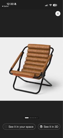 Folding Lounge Chair with Rolled Cushion Back