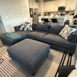 3 piece Sofa With Ottoman 