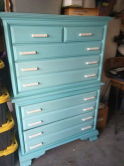 Solid Wood Chalk Painted Dresser