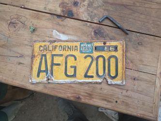 Old 1956 license plate