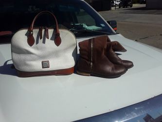 Dooney & Bourke Purse And Boots Pristine Condition