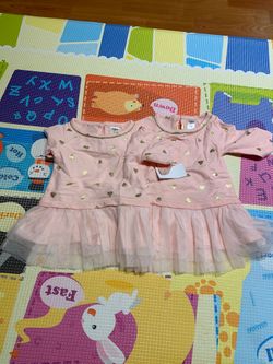 Pink long sleeve dresses new with tags