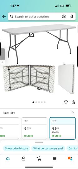 8 Ft Folding Table 