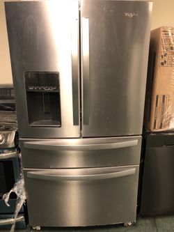 Stainless steel whirl pool fridge