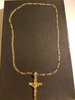 14k gold filled Figaro chain with 14k italy stamps!