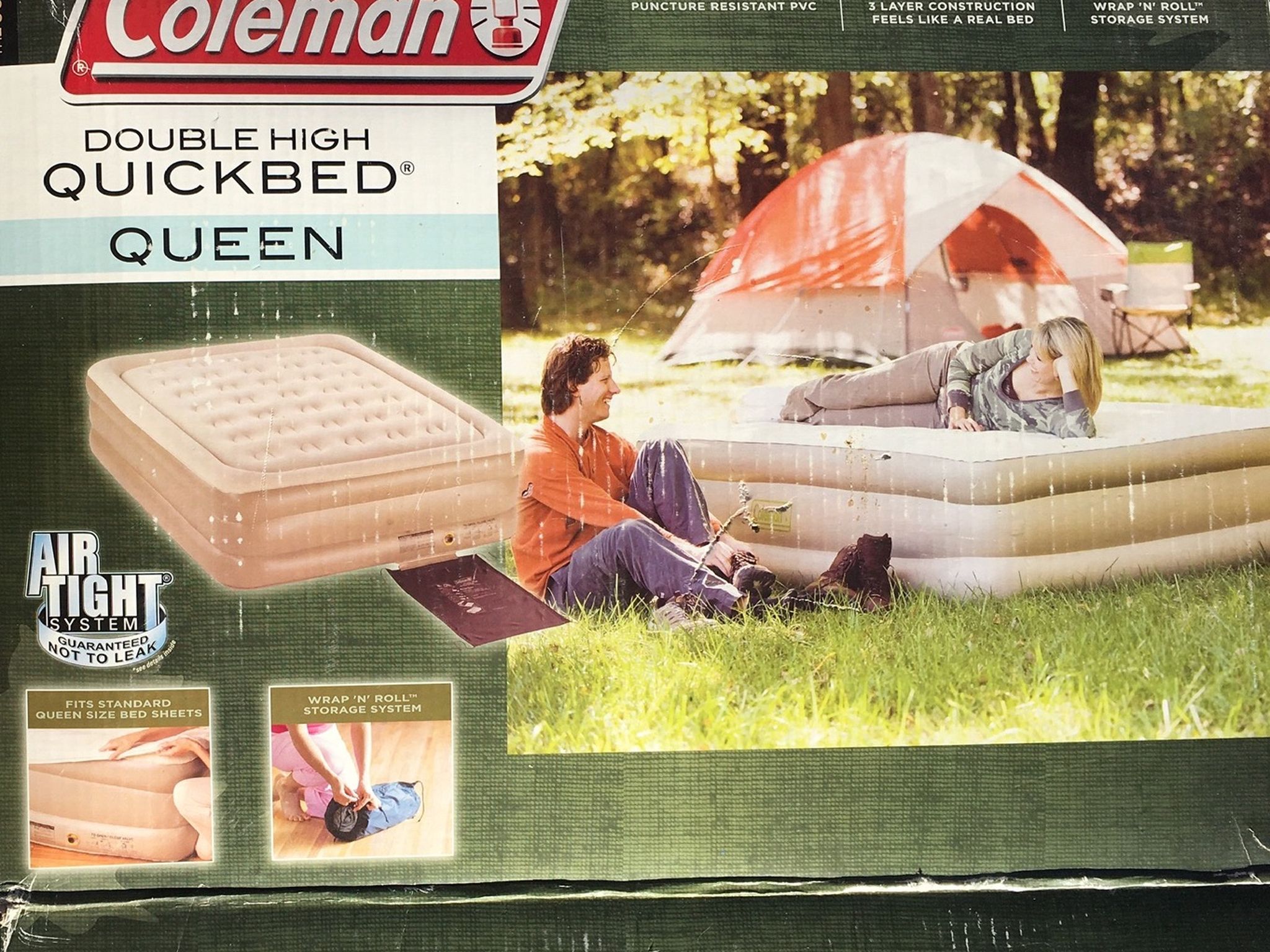 Coleman Queen Double High Quickbed Air Mattress With Pump