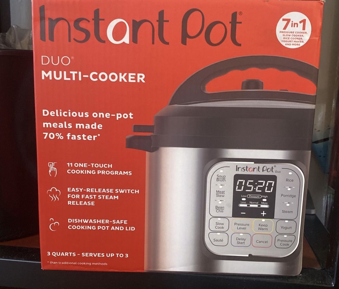 Instant Pot Duo 7-in-1, 3 Quart Mini Electric Pressure Cooker
