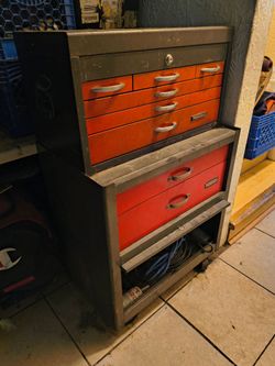 Vintage rolling toolbox