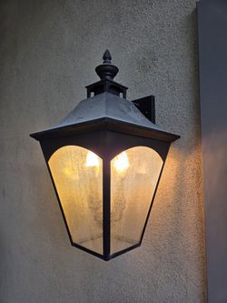 Vintage Porch Wall Light Post Lamps Set Of 3