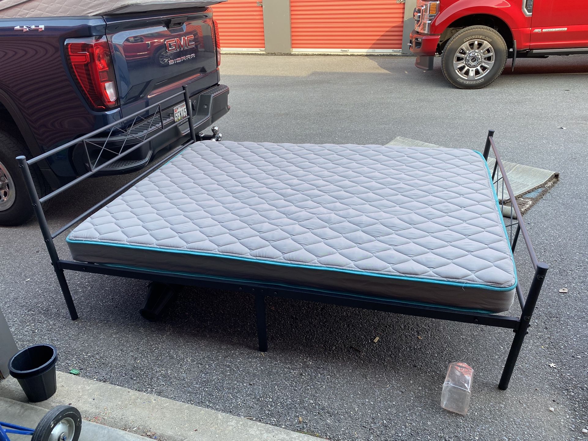 Queen Metal Bed And Mattress