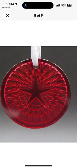 Lalique Red Crystal Ornament!