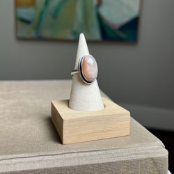 Peach Moonstone Adjustable Gemstone Ring ( firm on price ) 