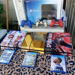 New Playstation 4 Custom PS4 500GB with 1 New controllers & 1 Game of choose out 120 Games $200! Per PS4... all work 100%