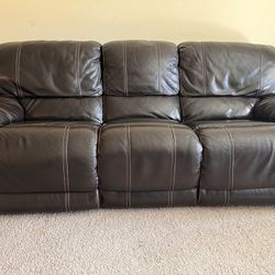Costco Leather Recliner Sofa (Electric)