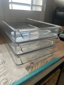 Clear Plastic Stackable Organizer Bins