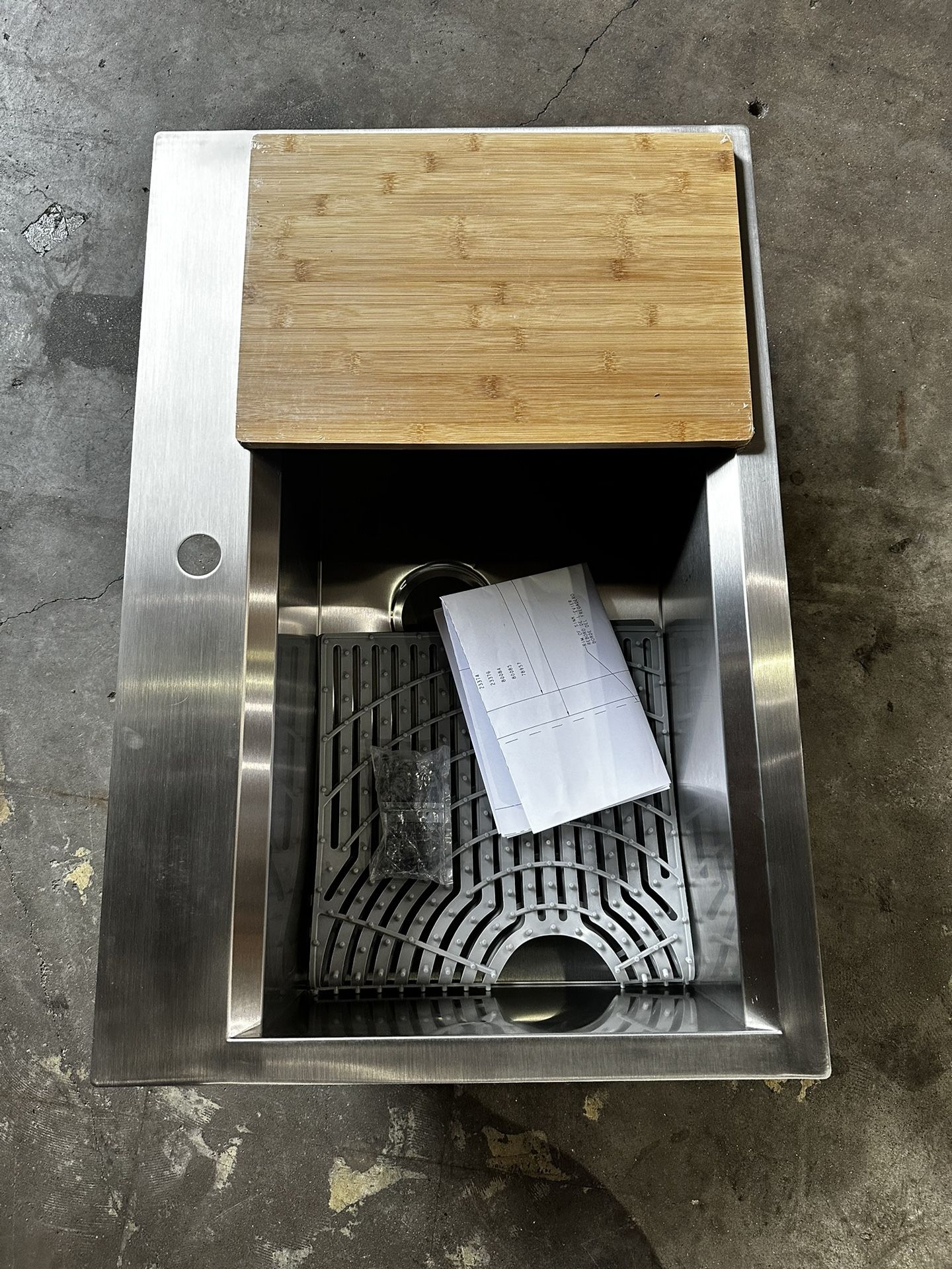 KOHLER Cursiva Stainless Steel 33 in. Single Bowl Drop-in or Undermount Kitchen Sink