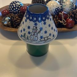 Polish Pottery Candle Topper 