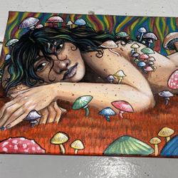 ART: Naked person Covered In mushrooms
