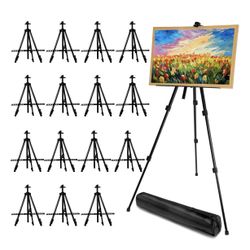 NEW! Qunclay 15 Pack Artist Easel Stand 20”- 66” Adjustable Height Painting Easel Metal Tripod